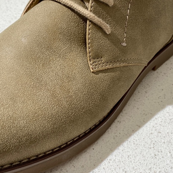 New Mens Suede Beige Dress Shoes with laces, comfort insoles size 12 - Picture 12 of 13